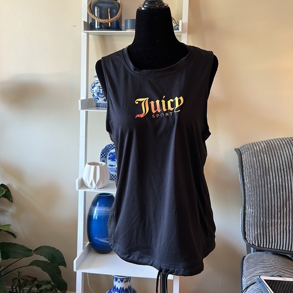 JUICY COUTURE black tank sports top size large - Picture 3 of 8